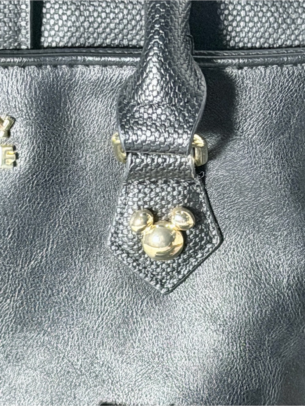 Disney Black Faux-Leather Mickey Tote and Wallet Set with White Accents - Picture 9 of 14